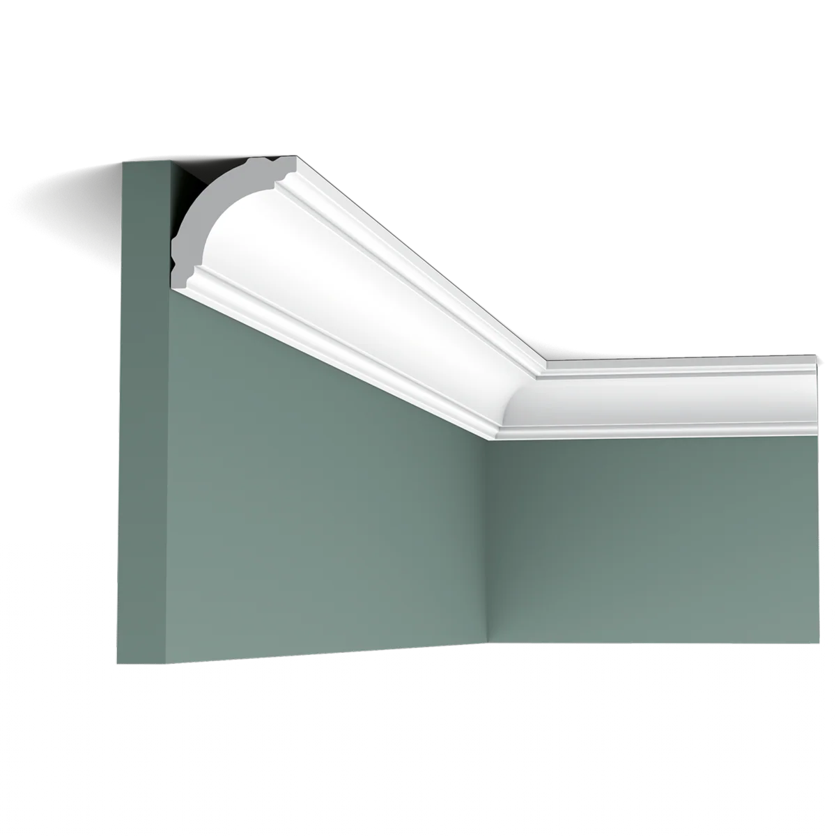 CB510 "Cabossée" Corniche plafond Orac Decor - 4x4x200cm (h x p x L) - polystyrène - Image 3