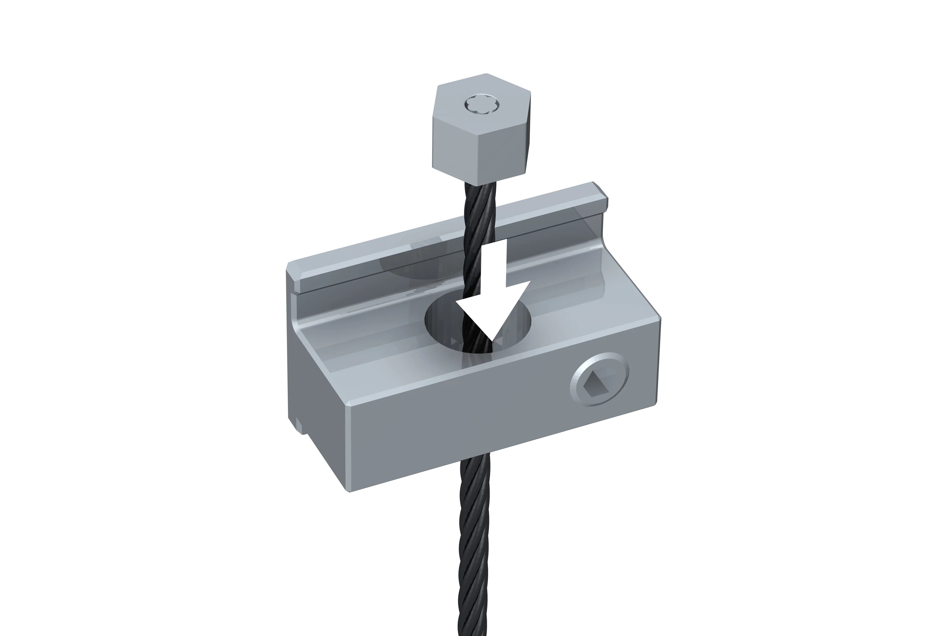 Set Slider câble acier inoxydable 1,8 mm pour cimaise Museum PLUS - Track & Slide - Image 3